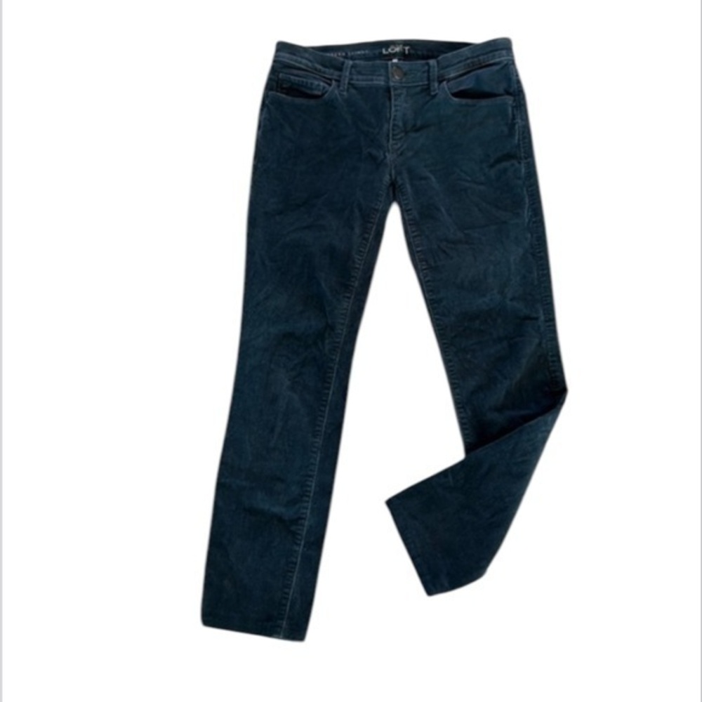 LOFT modern skinny fit blue cords corduroy pants size 0
